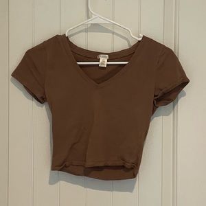 Cropped brown top